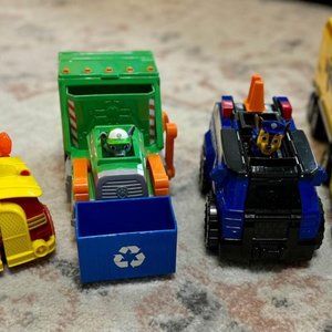 Paw Patrol Transforming Cars with Characters - Marshall, Rubble, Rocky, Chase